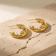 316L Stainless Steel 18K Gold PVD Chic C-Hoop High-Polished Earrings - Chic C-Hoop High-Polished Wholesale Stainless Steel Jewelry - Sensitive Skin Friendly - Detail 11