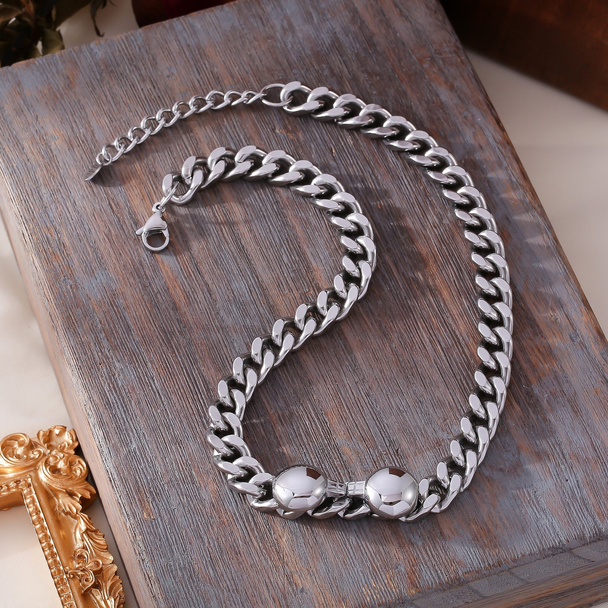 316L Stainless Steel 18K Gold PVD Chic Minimalist Bracelet Set - Chic Minimalist Steel Bracelet Set Wholesale Stainless Steel Jewelry - Sensitive Skin Friendly - Detail 11