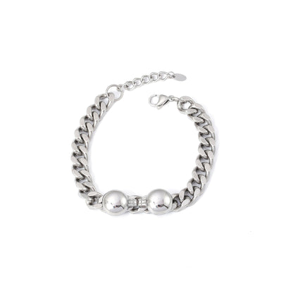 316L Stainless Steel 18K Gold PVD Chic Minimalist Bracelet Set - Chic Minimalist Steel Bracelet Set Wholesale Stainless Steel Jewelry - Sensitive Skin Friendly - Detail 19