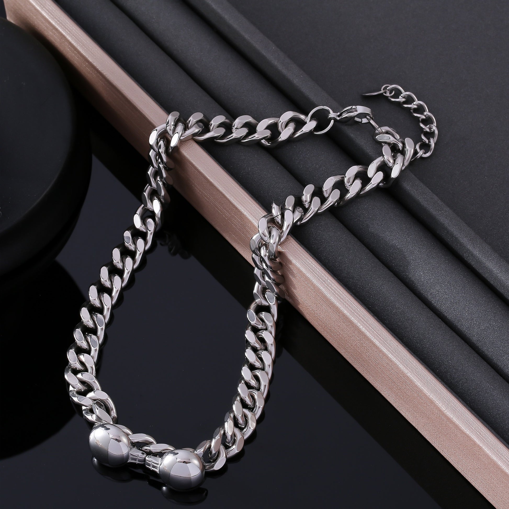 316L Stainless Steel 18K Gold PVD Chic Minimalist Bracelet Set - Chic Minimalist Steel Bracelet Set Wholesale Stainless Steel Jewelry - Sensitive Skin Friendly - Detail 7