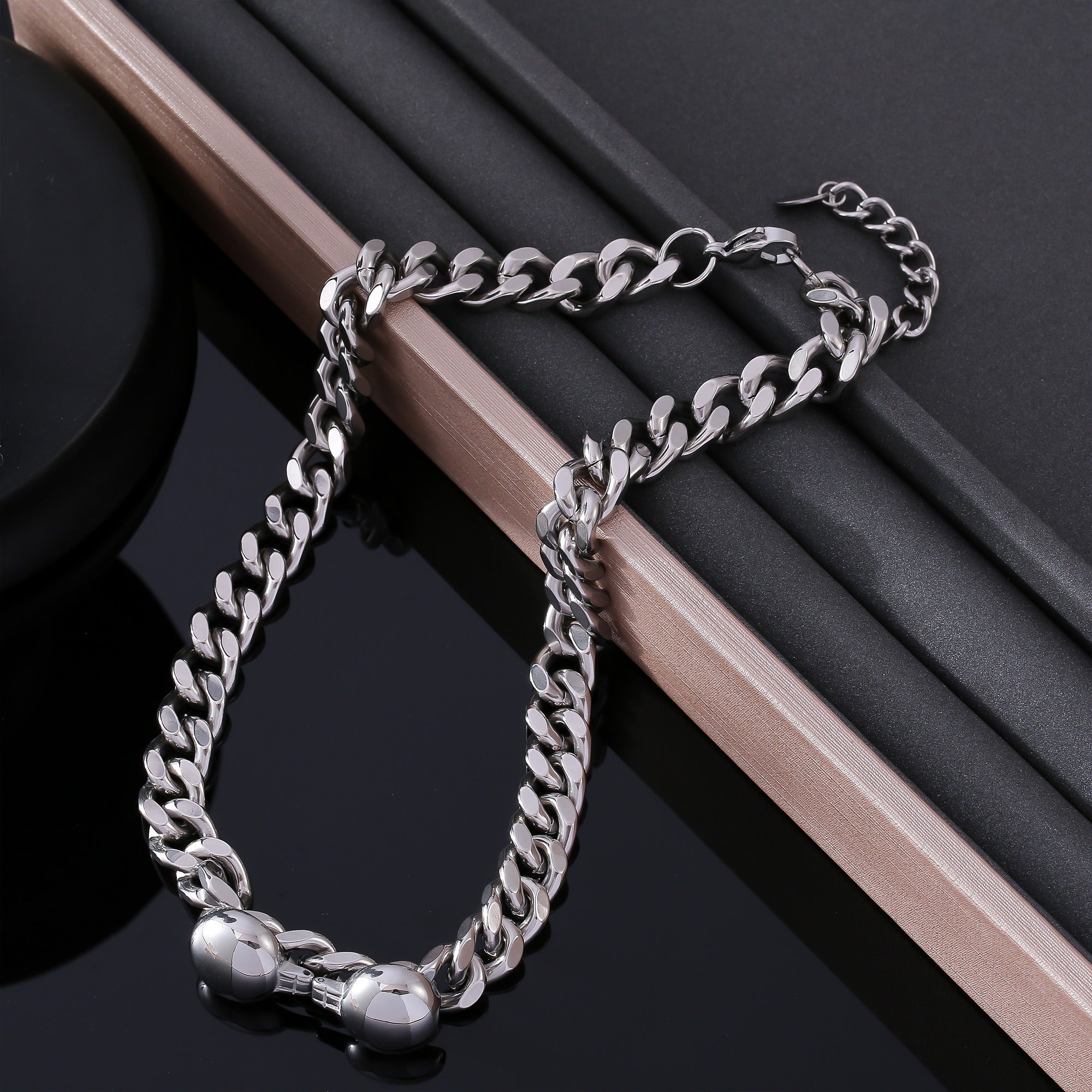 316L Stainless Steel 18K Gold PVD Chic Minimalist Bracelet Set - Chic Minimalist Steel Bracelet Set Wholesale Stainless Steel Jewelry - Sensitive Skin Friendly - Detail 7