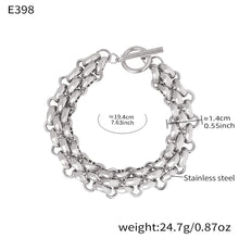 316L Stainless Steel 18K Gold PVD Chunky Chain OT Clasp Bracelet & Necklace - Chunky Chain, OT Clasp, Modern European, Bold, Statement Wholesale Stainless Steel Jewelry - Sensitive Skin Friendly - Detail 12