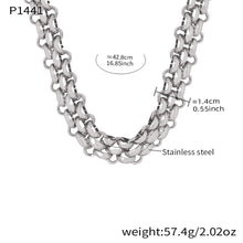 316L Stainless Steel 18K Gold PVD Chunky Chain OT Clasp Bracelet & Necklace - Chunky Chain, OT Clasp, Modern European, Bold, Statement Wholesale Stainless Steel Jewelry - Sensitive Skin Friendly - Detail 6
