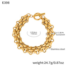 316L Stainless Steel 18K Gold PVD Chunky Chain OT Clasp Bracelet & Necklace - Chunky Chain, OT Clasp, Modern European, Bold, Statement Wholesale Stainless Steel Jewelry - Sensitive Skin Friendly - Detail 9