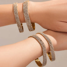 316L Stainless Steel 18K Gold PVD Classic Bracelet - Classic Zircon Bracelet Wholesale Stainless Steel Jewelry - Sensitive Skin Friendly - Detail 4