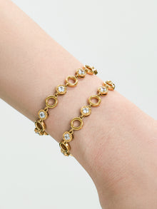 316L Stainless Steel 18K Gold PVD Claw Set Zircon Round Link Chain Jewelry Set - Claw Set Zircon, Round Link Chain, Delicate Gold, Elegant, Modern Wholesale Stainless Steel Jewelry - Sensitive Skin Friendly - Detail 14