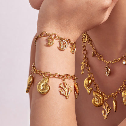 316L Stainless Steel 18K Gold PVD Coastal Charm Necklace - Ocean-inspired Tassels Starfish Wholesale Stainless Steel Jewelry - Sensitive Skin Friendly - Detail 2