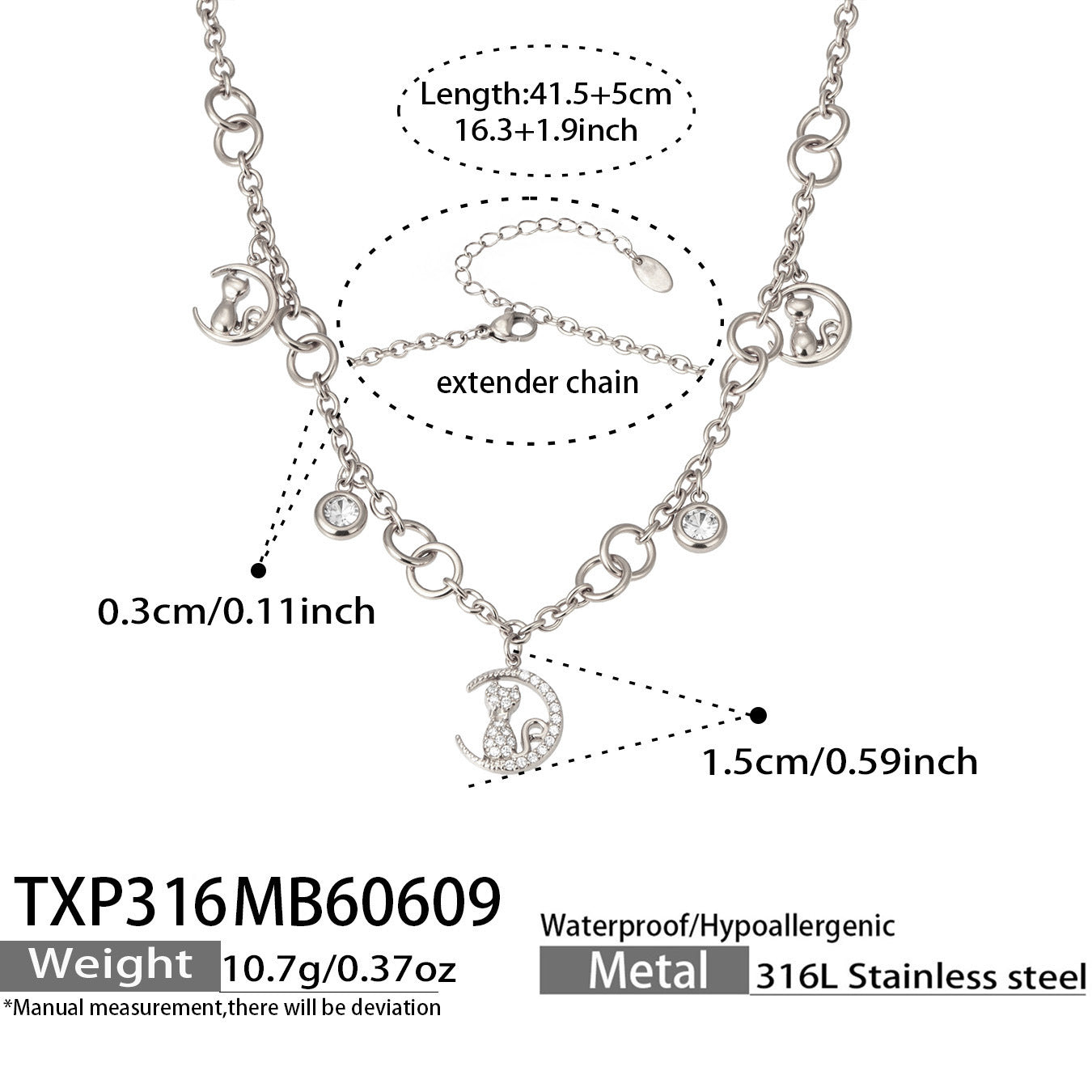 316L Stainless Steel 18K Gold PVD Coastal Charm Necklace - Ocean-inspired Tassels Starfish Wholesale Stainless Steel Jewelry - Sensitive Skin Friendly - Detail 3