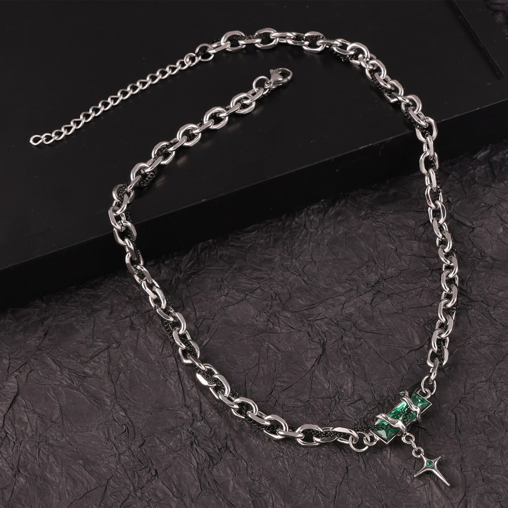 316L Stainless Steel 18K Gold PVD Color Zircon Bracelet - Minimalist Color Zircon Wholesale Stainless Steel Jewelry - Sensitive Skin Friendly - Detail 14