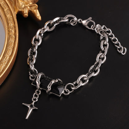 316L Stainless Steel 18K Gold PVD Color Zircon Bracelet - Minimalist Color Zircon Wholesale Stainless Steel Jewelry - Sensitive Skin Friendly - Detail 8