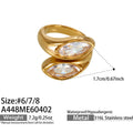 Gold CZ Ring (A448) / Size 6