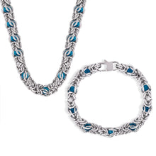 316L Stainless Steel 18K Gold PVD Creative Skeleton Blue Pattern Bracelet - Creative Skeleton Blue Pattern Wholesale Stainless Steel Jewelry - Sensitive Skin Friendly - Detail 5
