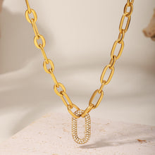 316L Stainless Steel 18K Gold PVD Cuban Chain Zircon Bracelet Necklace Set - Cuban Chain Green Zircon Hip Hop Wholesale Stainless Steel Jewelry - Sensitive Skin Friendly - Detail 10