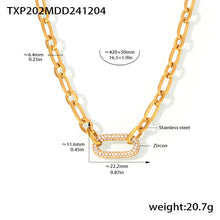 316L Stainless Steel 18K Gold PVD Cuban Chain Zircon Bracelet Necklace Set - Cuban Chain Green Zircon Hip Hop Wholesale Stainless Steel Jewelry - Sensitive Skin Friendly - Detail 2