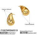 White Diamond Gold Earrings (F1007) / Default