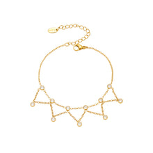 316L Stainless Steel 18K Gold PVD Dainty Starburst Charm Chain Anklet - Dainty, Starburst, Zircon, Turquoise, Minimalist, Gold, Chain Wholesale Stainless Steel Jewelry - Sensitive Skin Friendly - Detail 13