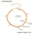 Gold Double Layer Anklet21+5cm (S030) / Default