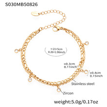 316L Stainless Steel 18K Gold PVD Dainty Starburst Charm Chain Anklet - Dainty, Starburst, Zircon, Turquoise, Minimalist, Gold, Chain Wholesale Stainless Steel Jewelry - Sensitive Skin Friendly - Detail 4