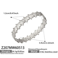 316L Stainless Steel 18K Gold PVD Detachable Luxury Vintage Open Stackable Multi-color Bangle - Vintage Open Band Multi-color Stackable Luxury Wholesale Stainless Steel Jewelry - Sensitive Skin Friendly - Detail 10