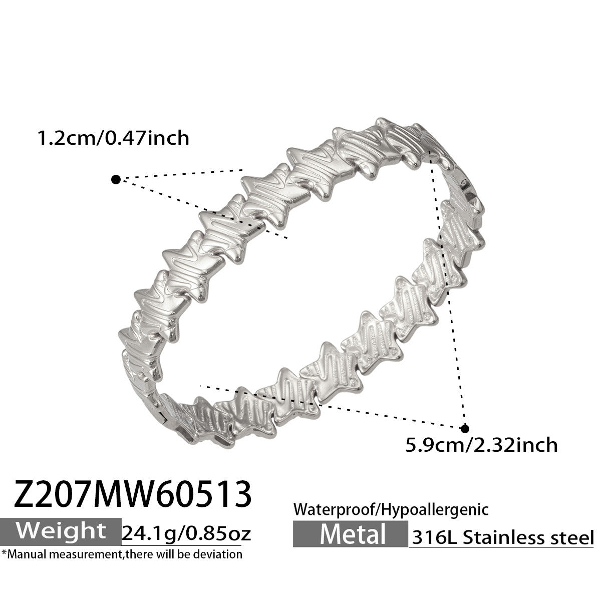 316L Stainless Steel 18K Gold PVD Detachable Luxury Vintage Open Stackable Multi-color Bangle - Vintage Open Band Multi-color Stackable Luxury Wholesale Stainless Steel Jewelry - Sensitive Skin Friendly - Detail 10