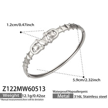 316L Stainless Steel 18K Gold PVD Detachable Luxury Vintage Open Stackable Multi-color Bangle - Vintage Open Band Multi-color Stackable Luxury Wholesale Stainless Steel Jewelry - Sensitive Skin Friendly - Detail 14