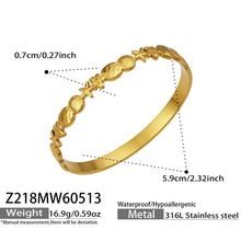 316L Stainless Steel 18K Gold PVD Detachable Luxury Vintage Open Stackable Multi-color Bangle - Vintage Open Band Multi-color Stackable Luxury Wholesale Stainless Steel Jewelry - Sensitive Skin Friendly - Detail 16