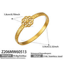316L Stainless Steel 18K Gold PVD Detachable Luxury Vintage Open Stackable Multi-color Bangle - Vintage Open Band Multi-color Stackable Luxury Wholesale Stainless Steel Jewelry - Sensitive Skin Friendly - Detail 5