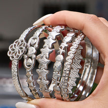 316L Stainless Steel 18K Gold PVD Detachable Luxury Vintage Open Stackable Multi-color Bangle - Vintage Open Band Multi-color Stackable Luxury Wholesale Stainless Steel Jewelry - Sensitive Skin Friendly - Detail 7