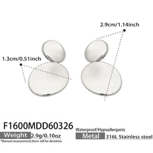 316L Stainless Steel 18K Gold PVD Double Circle Minimalist Earrings - Minimalist Double Circle Earrings Wholesale Stainless Steel Jewelry - Sensitive Skin Friendly - Detail 5