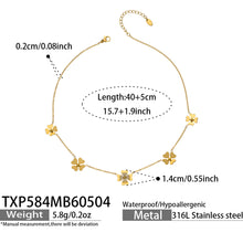 316L stainless steel 18K Gold PVD Double Heart Zircon Flower Jewelry Set close-up detail view for wholesale jewelry set buyers