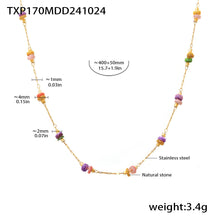 316L Stainless Steel 18K Gold PVD Double Layer Natural Stone Necklace & Bracelet Collection - Double Layer, Natural Stone, Amazonite, Blue Sandstone, Minimalist, Coastal Charm, 18K Gold PVD, Gold Jewelry Wholesale Stainless Steel Jewelry - Sensitive Skin Friendly - Detail 17