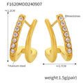 Gold Plated White CZ Earrings (F1620) / Default