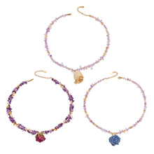 316L Stainless Steel 18K Gold PVD Dried Flower Resin Crystal Necklace - Dried Flower, Crystal, Modern Wholesale Stainless Steel Jewelry - Sensitive Skin Friendly - Detail 14