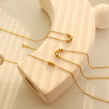 316L Stainless Steel 18K Gold PVD Elegant Beaded Anklet - Elegant Beaded Gold Versatile Anklet Wholesale Stainless Steel Jewelry - Sensitive Skin Friendly - Detail 6