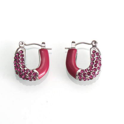 316L Stainless Steel 18K Gold PVD Emerald Drop Earrings - Emerald Drop Earrings Vintage Zircon Wholesale Stainless Steel Jewelry - Sensitive Skin Friendly - Detail 10