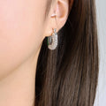 Steel White Crystal Earrings (F806) / Default