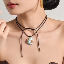 316L Stainless Steel 18K Gold PVD Enamel Flower Adjustable Long Necklace - Enamel Flower, Long Adjustable, Gold, Floral, Modern Wholesale Stainless Steel Jewelry - Sensitive Skin Friendly - Detail 13