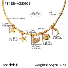 316L Stainless Steel 18K Gold PVD Enamel Fruit Zircon Multi Pendant Elastic Necklace - Colorful Enamel Fruit Multi Pendant Zircon Modern Elastic Necklace Wholesale Stainless Steel Jewelry - Sensitive Skin Friendly - Detail 3
