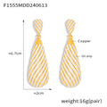Gold-White Earrings (F1555) / Default
