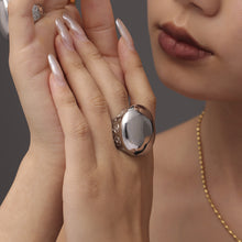 316L Stainless Steel 18K Gold PVD Exaggerated Roman Pattern Ring - Exaggerated Roman Pattern Gold Ring Wholesale Stainless Steel Jewelry - Sensitive Skin Friendly - Detail 6