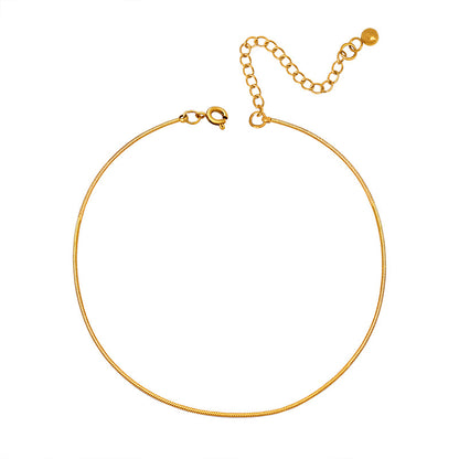 316L Stainless Steel 18K Gold PVD Exquisite Minimalist Anklet - Exquisite Minimalist Steel Gold Anklet Wholesale Stainless Steel Jewelry - Sensitive Skin Friendly - Detail 5