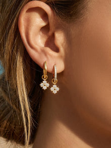 316L Stainless Steel 18K Gold PVD Exquisite Zircon Drop Earrings - Zircon Drop, Modern, Exquisite Wholesale Stainless Steel Jewelry - Sensitive Skin Friendly - Detail 2
