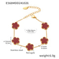 Gold Red Agate Bracelet (E568) / Default