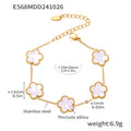 Gold White Shell Bracelet (E568) / Default