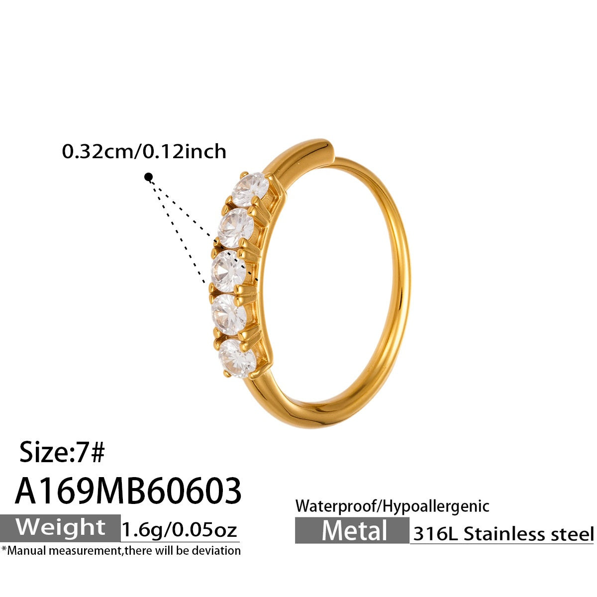 316L Stainless Steel 18K Gold PVD Flower Geometric Ring Set - Flower Geometric Design, 18K Gold Plated Ring, Modern Elegance Wholesale Stainless Steel Jewelry - Sensitive Skin Friendly - Detail 7