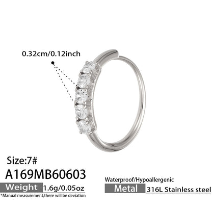 316L Stainless Steel 18K Gold PVD Flower Geometric Ring Set - Flower Geometric Design, 18K Gold Plated Ring, Modern Elegance Wholesale Stainless Steel Jewelry - Sensitive Skin Friendly - Detail 8