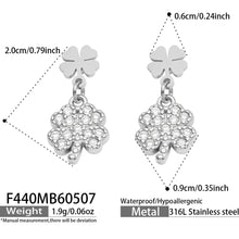 316L Stainless Steel 18K Gold PVD Four-leaf Clover Earrings - Four-leaf Clover Minimalist Modern Lightweight Wholesale Stainless Steel Jewelry - Sensitive Skin Friendly - Detail 12