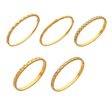 316L Stainless Steel 18K Gold PVD Full Pave 5A Zircon Bangle - Elegant Gold Bangle, Pave Zircon, Modern, Luxury, Dazzling Wholesale Stainless Steel Jewelry - Sensitive Skin Friendly - Detail 10