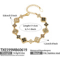 Black Grey Zircon Gold Bracelet 17+5cm (TXE599) / Default