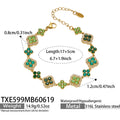Green Zircon Gold Bracelet 17+5cm (TXE599) / Default